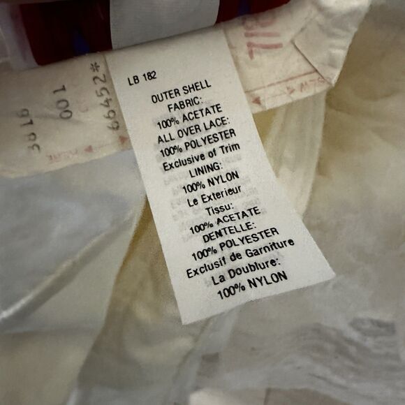 Vintage Flirtations Angelo Alfred Ivory Lace Strapless Tiered Dress Fit & Flare - Picture 13 of 14